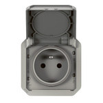 Nowe Plexo - Gniazdo 2P+Z zaciski automatyczne, mechanizm 16A-250V~- szare - Legrand 069551L