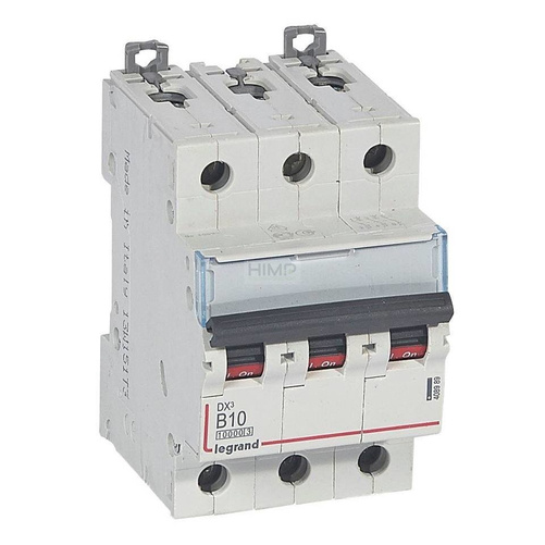 WYŁĄCZNIK NADPRĄDOWY S 313 3P B 10A 10000A SERII DX³ Legrand 408989