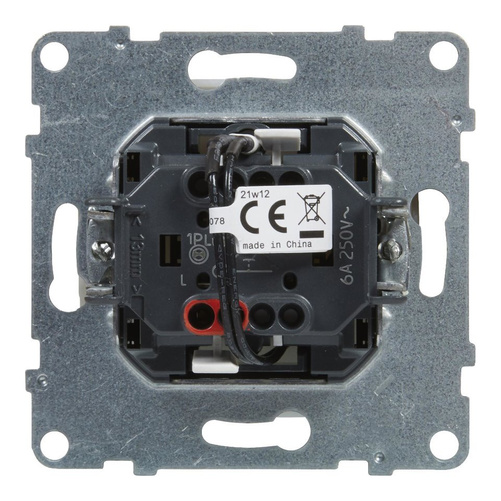 SUNO - Przycisk pojedynczy z podświetleniem - 6 A - 250 V~ - zaciski automatyczne, Biały -  Legrand 721110