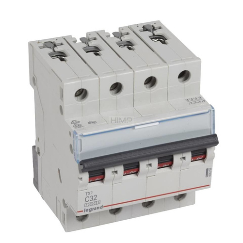 WYŁĄCZNIK NADPRĄDOWY S 314 4P C 32A 10000A SERII TX³ Legrand 404259
