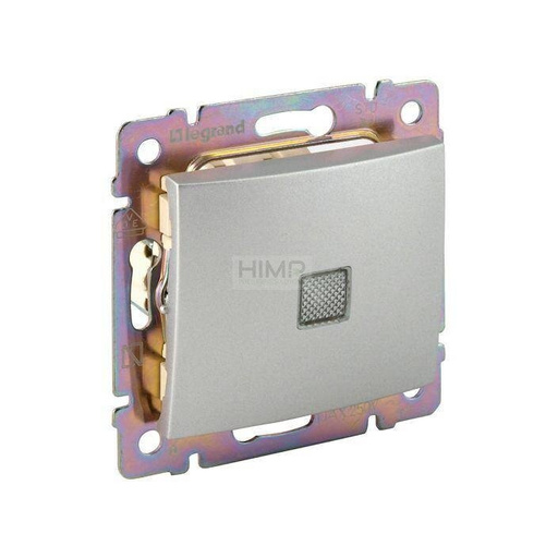 VALENA Łącznik schodowy podświetlany 10AX-250~ ALUMINIUM Legrand 770126