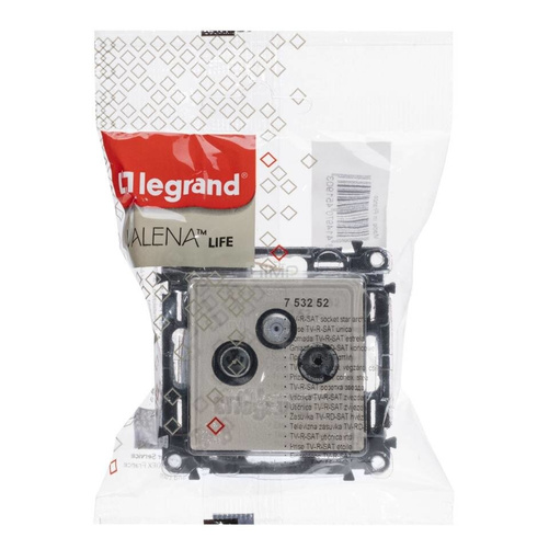 VALENA LIFE GNIAZDO TV-RD-SAT KOŃCOWE 1.5 dB KREMOWE Legrand 753252