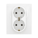 NOWE NILOE - GN SCH 2X2P+Z MONOBLOK Z PRZESŁONĄ ZAC AUTO 16A - 250V~ BIAŁE - Legrand NP3130WH