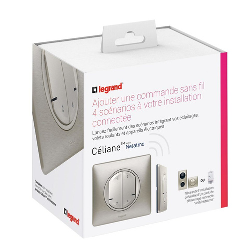 Netatmo - Celiane- łącznik bezprzewodowy 4 scenariusze, Tytan Legrand 067756