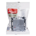 VALENA LIFE - Łącznik jednobiegunowy podświetlany ALUMINIUM  250 V~ Legrand 752310
