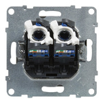 SUNO - Gniazdo 2XRJ45/kat 6 UTP, Aluminium - Legrand 721353