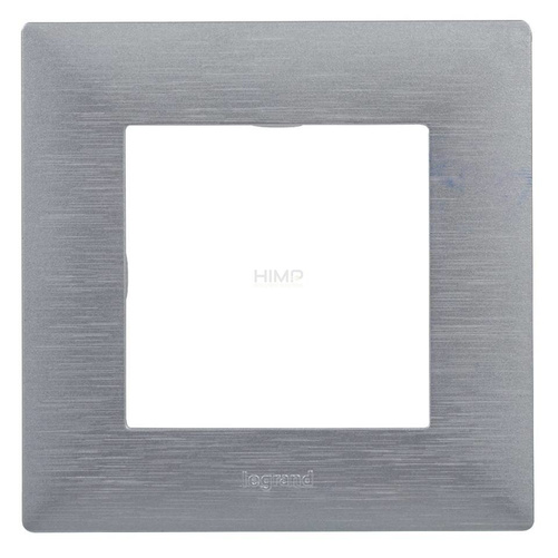 Niloe Step - Ramka Pojedyncza Aluminium szczotkowane Legrand 863891