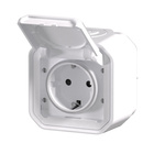 Nowe Plexo - Gniazdo Schuko 2P+Z zaciski automatyczne, komplet natynkowy 16 A-250V~ - białe - Legrand 069770L