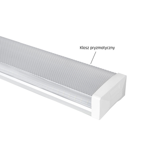 LIMEA PRISMATICA  1200mm 40W NW 230V 100st IP44 IK10 1200x110x60mm 5 lat gw.