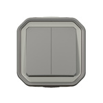 Nowe Plexo - Łącznik świecznikowy, komplet natynkowy 10AX-250V~ - szary - Legrand 069714L