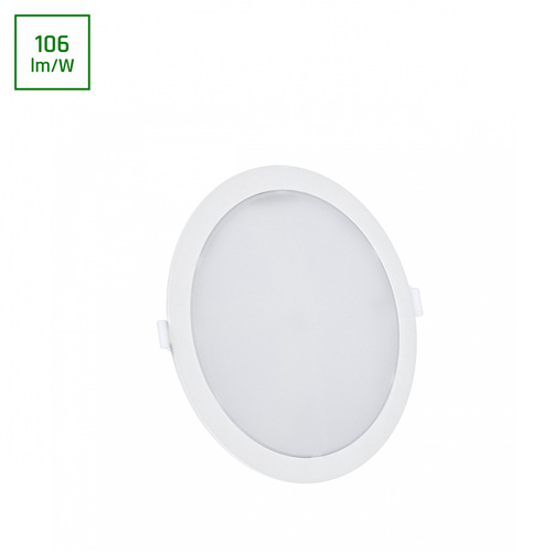 Oprawa Sufitowa Okrągła Biała 2w1 Natynk-Podtynk ALGINE ECO DOWNLIGHT 18W Barwa Neutralna 230V  SpectrumLED SLI037029NW