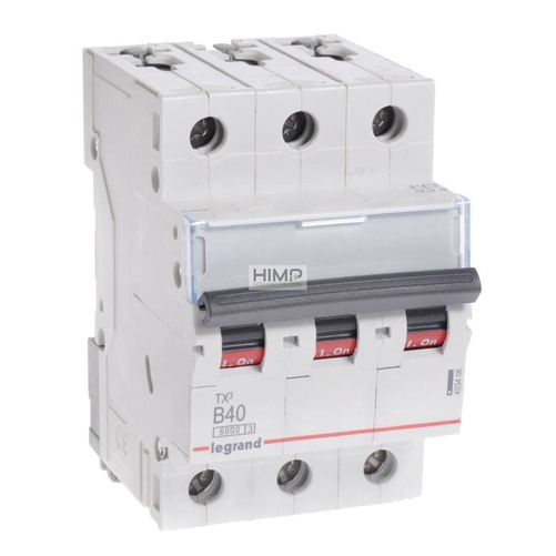 Wyłącznik nadprądowy 3P B40A 6kA AC S303 TX3 Legrand 403406