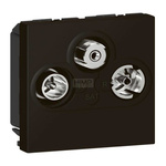 MOSAIC - Gniazdo TV-RD-SAT końcowe 1,5 dB do instalacji typu gwiazda - 2 modułowy - Antracyt Legrand 079186L