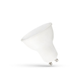 LED GU10 230V 7,5W SMD WW z MLECZNĄ SZYBKĄ biała  plastikowa SPECTRUM
