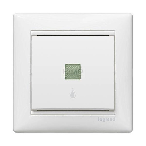 VALENA Przycisk jednobiegunowy poświetlany z symbolem lampy BIAŁY 10A-250V~ Legrand 774413