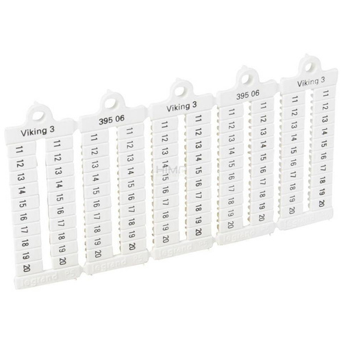 PŁYTKI OZNACZNIKÓW SZEROKOŚĆ 5 11-20 POZIOME (x1000) Legrand 039506