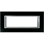 AXOLUTE - Ramka protokątna 6 modułów BLACK GLASS Bticino HA4806VNN