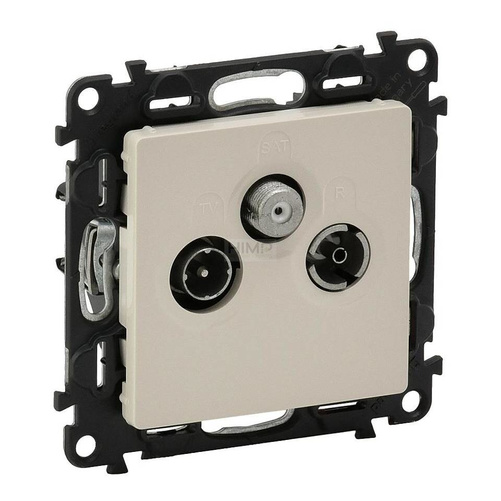 VALENA LIFE GNIAZDO TV-RD-SAT PRZELOTOWE 14 dB KREMOWE Legrand 753265