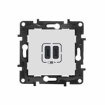 Niloe Step - Podwójne gniazdo ładowania USB typ C+C - 5 V - 3000 mA - Białe  Legrand 863139