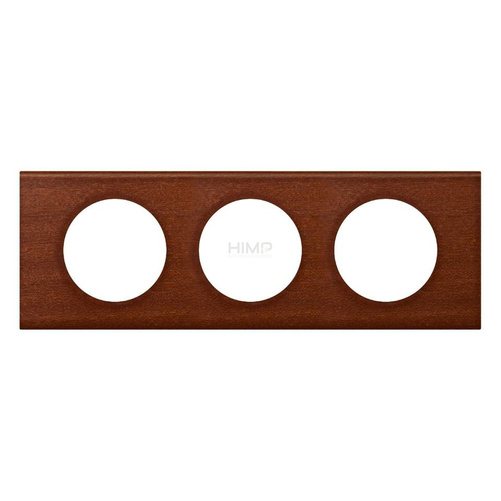 CELIANE - Ramka drewno mahoń potrójna pozioma/pionowa Legrand 069223
