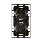 NOWE NILOE - PUSZKA NATYNKOWA PODWÓJNA CZARNA - Legrand NP162BK