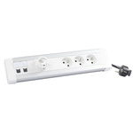 BLOK BIUROWY, 3 GNIAZDA 2P+Z, 2 GNIAZDA RJ45, STACJA ŁADOWANIA USB, PRZEWÓD ZASILAJĄCY Z WTYCZKĄ Legrand 054637