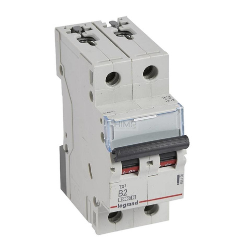 WYŁĄCZNIK NADPRĄDOWY S 312 2P B 2A 10000A SERII TX³ Legrand 404106