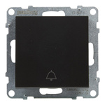 SUNO - Przycisk pojedynczy z symbolem dzwonka - 6 A - 250 V~ - zaciski automatyczne, Czarny -  Legrand 721413