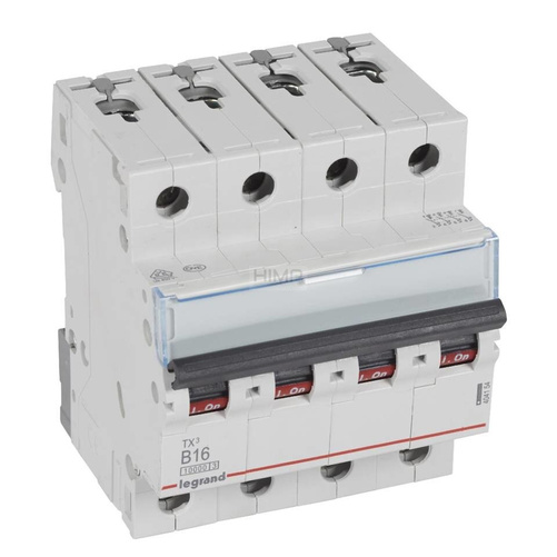WYŁĄCZNIK NADPRĄDOWY S 314 4P B 16A 10000A SERII TX³ Legrand 404154