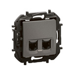 Gniazdo 2 x RJ45 kat. 6A STP - stalowe Legrand NP4335MG