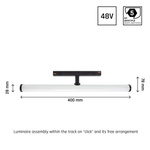 SYSTEM SHIFT - BEAM oprawa na szynoprzewód 28x400x75mm 12W 150st czarny 5 lat gw.