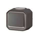 Nowe Plexo - Przycisk jednobiegunowy z podświetleniem, komplet natynkowy 10A-250V~ - antracyt - Legrand 069782L