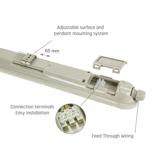 LIMEA GIGANT HERMETYK 1500mm 52W NW 230V 120ST IP65 IK10 1490x72x70mm SZARY 5 LAT GW.