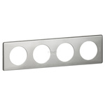CELIANE - Ramka tekstura aluminium poczwórna Legrand 068724