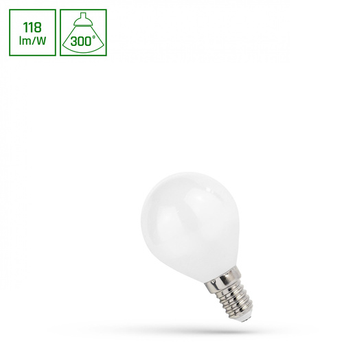 LED KULKA E-14 230V 5,5W COG NW MILKY SPECTRUM