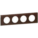 CELIANE - Ramka skóra brąz poczwórna pozioma/pionowa Legrand 069404
