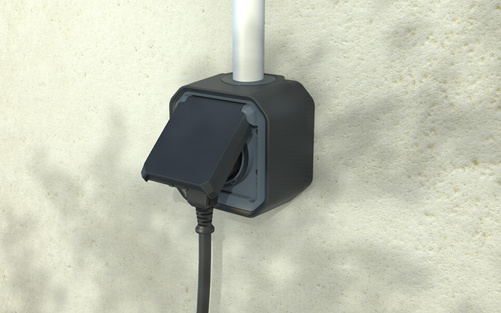 Nowe Plexo - Gniazdo 2P+Z zaciski automatyczne, komplet natynkowy 16A-250V~- antracyt - Legrand 069791L