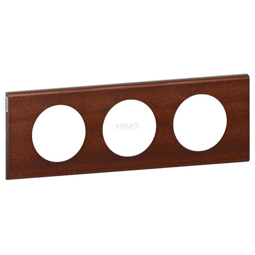 CELIANE - Ramka drewno mahoń potrójna pozioma/pionowa Legrand 069223