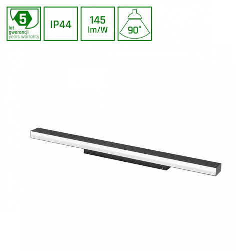 ALLDAY INSPIRE ONE KINKIET IP44 830 17W 230V 560mm 90st CZARNY DALI