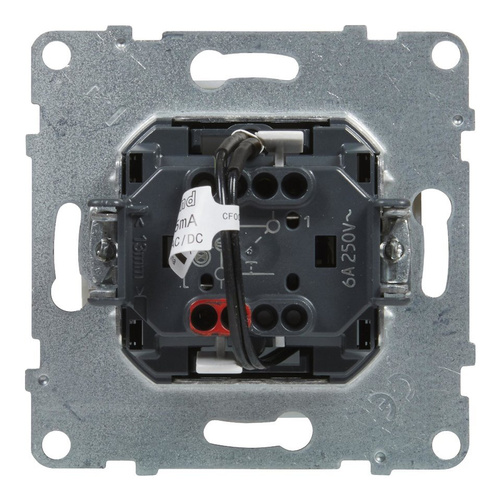 SUNO - Przycisk pojedynczy z podświetleniem - 6 A - 250 V~ - zaciski automatyczne, Aluminium -  Legrand 721310