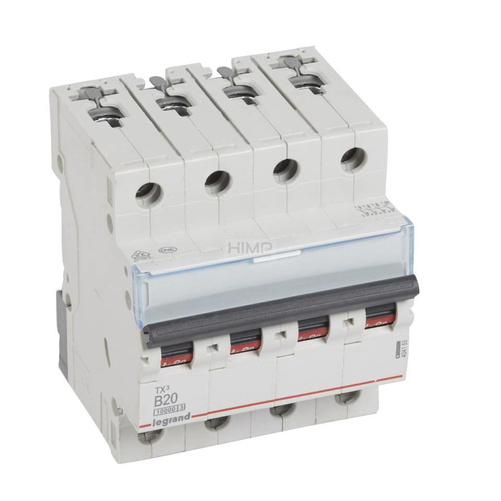 WYŁĄCZNIK NADPRĄDOWY S 314 4P B 20A 10000A SERII TX³ Legrand 404155