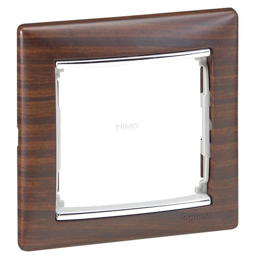 VALENA Ramka pojedyncza WENGE/SREBRO Legrand 770371