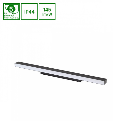 ALLDAY INSPIRE ONE KINKIET IP44 840 17W 230V 560mm 115st CZARNY CZUJNIK