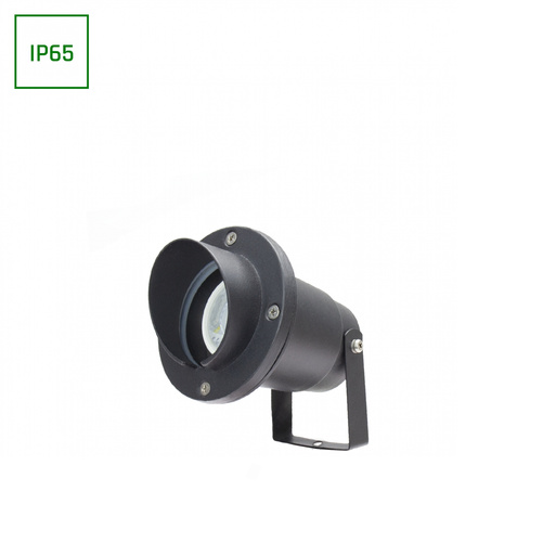 OPRAWA OGRODOWA FLORI GU10 ALU ANGLE 250V IP65 98x180mm CZARNA wbijana, ruchoma SLIP012014