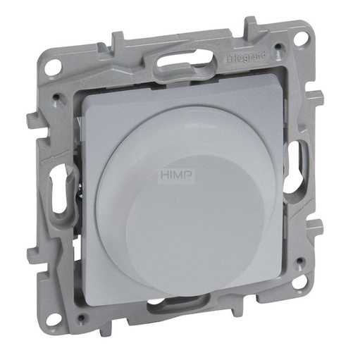 Niloe Selection  - Ściemniacz obrotowy 300 W - 2 przewodowy (Do obciążeń RLC oraz do lamp LED) - Aluminium Legrand 762188