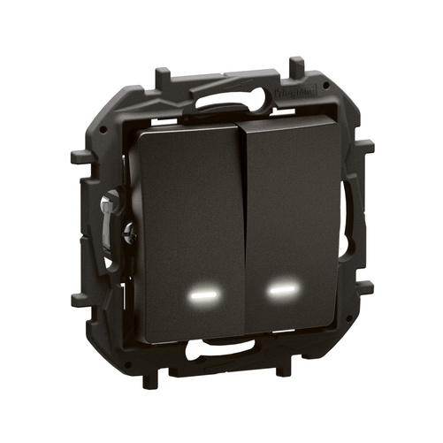 NOWE NILOE - ŁĄCZNIK ŚWIECZNIKOWY PODŚWIETLANY 10 AX CZARNY - Legrand NP2121BK