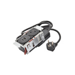 Gniazdo meblowe Incara DISQ'IN wyposażone 2P+Z/USB A+C, przewód 2m z wtyczką Legrand 654743