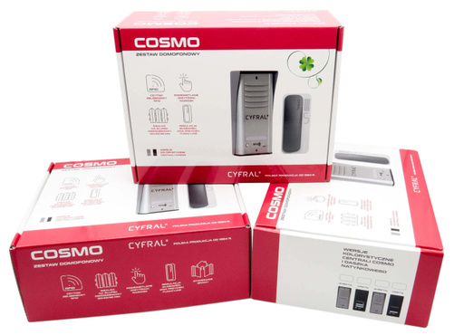Zestaw domofonowy Cyfral COSMO R2 2-lokatorski SREBRNY