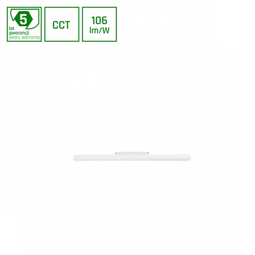SYSTEM SHIFT CCT- LINE M OPRAWA LINIOWA 602X23X42MM 17W 100ST BIAŁY CCT SWITCH 5 LAT GW.