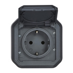 Nowe Plexo - Gniazdo Schuko 2P+Z zaciski automatyczne, komplet natynkowy 16 A-250V~ - antracyt - Legrand 069799L